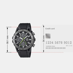 Edifice Men Quartz Black Dial Chronograph Resin Watch ED630