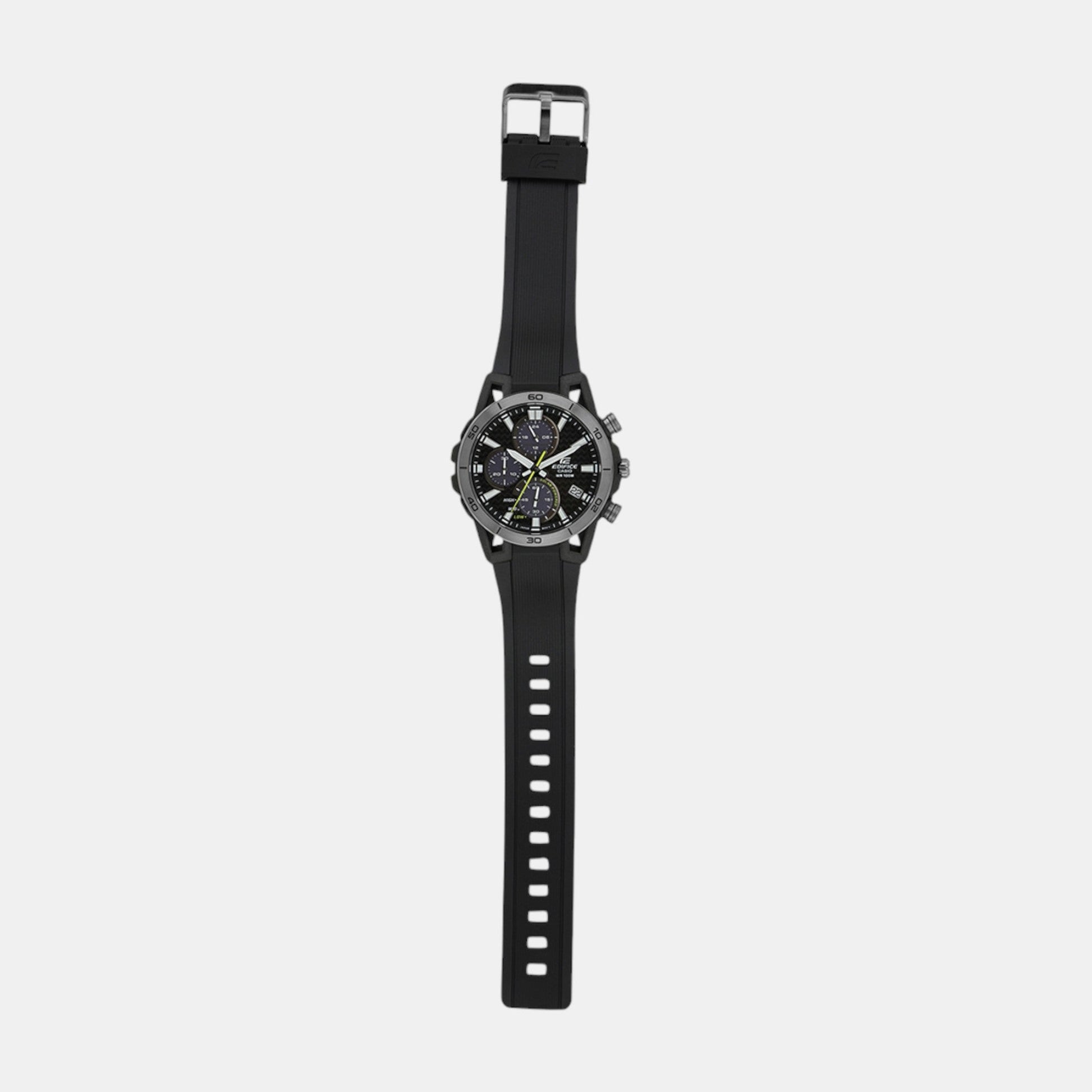 Edifice Men Quartz Black Dial Chronograph Resin Watch ED630