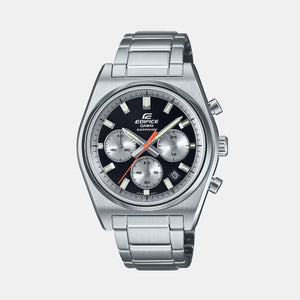 Edifice Men Quartz Black Dial Chronograph Stainless Steel Watch ED633