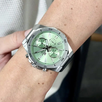 Casio Edifice Standard Chronograph Green Dial Men 44.3mm ED637 EFV-640D-3AV