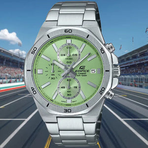 Casio Edifice Standard Chronograph Green Dial Men 44.3mm ED637 EFV-640D-3AV