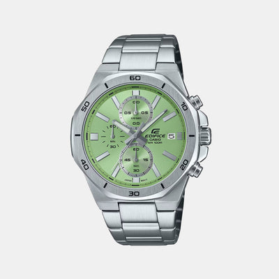 Edifice Men Quartz Green Dial Analog Stainless Steel Watch ED637