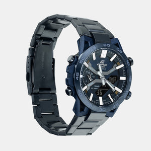 Edifice Men Quartz Navy Blue Dial Analog-Digital Stainless Steel Watch ED639