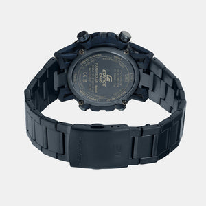 Edifice Men Quartz Navy Blue Dial Analog-Digital Stainless Steel Watch ED640