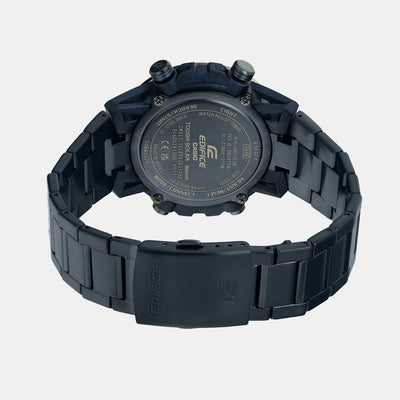 Edifice Men Quartz Navy Blue Dial Analog-Digital Stainless Steel Watch ED640