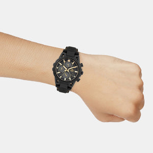 Edifice Men Quartz Black Dial Chronograph Alcantara Watch ED641