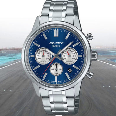 Casio Edifice Standard Chronograph Blue Dial Men 40.5mm ED656 EFR-575D-2A