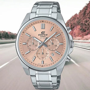 Casio Edifice Standard Chronograph Rose Gold Dial Men 43.5mm ED660 EFV-650D-4AV