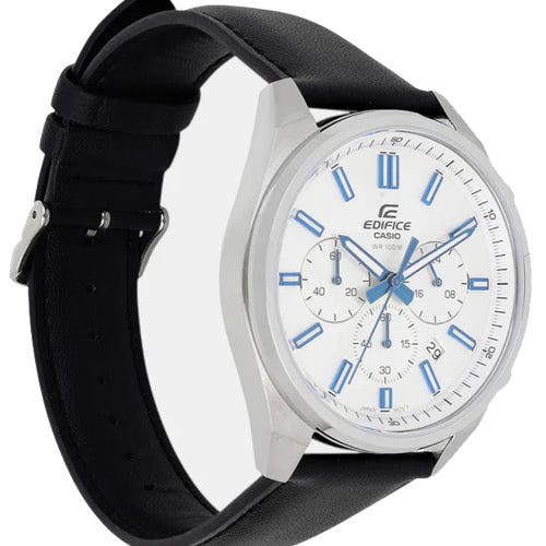 Casio Edifice Standard Chronograph Silver Dial Men 43.5mm ED661 EFV-650L-7AV
