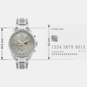 Edifice Men Quartz Green Dial Analog Stainless Steel Watch ED663