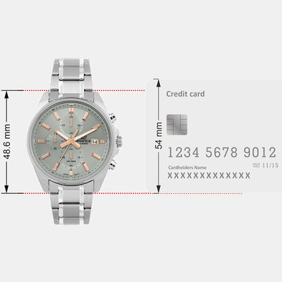 Edifice Men Quartz Green Dial Analog Stainless Steel Watch ED663
