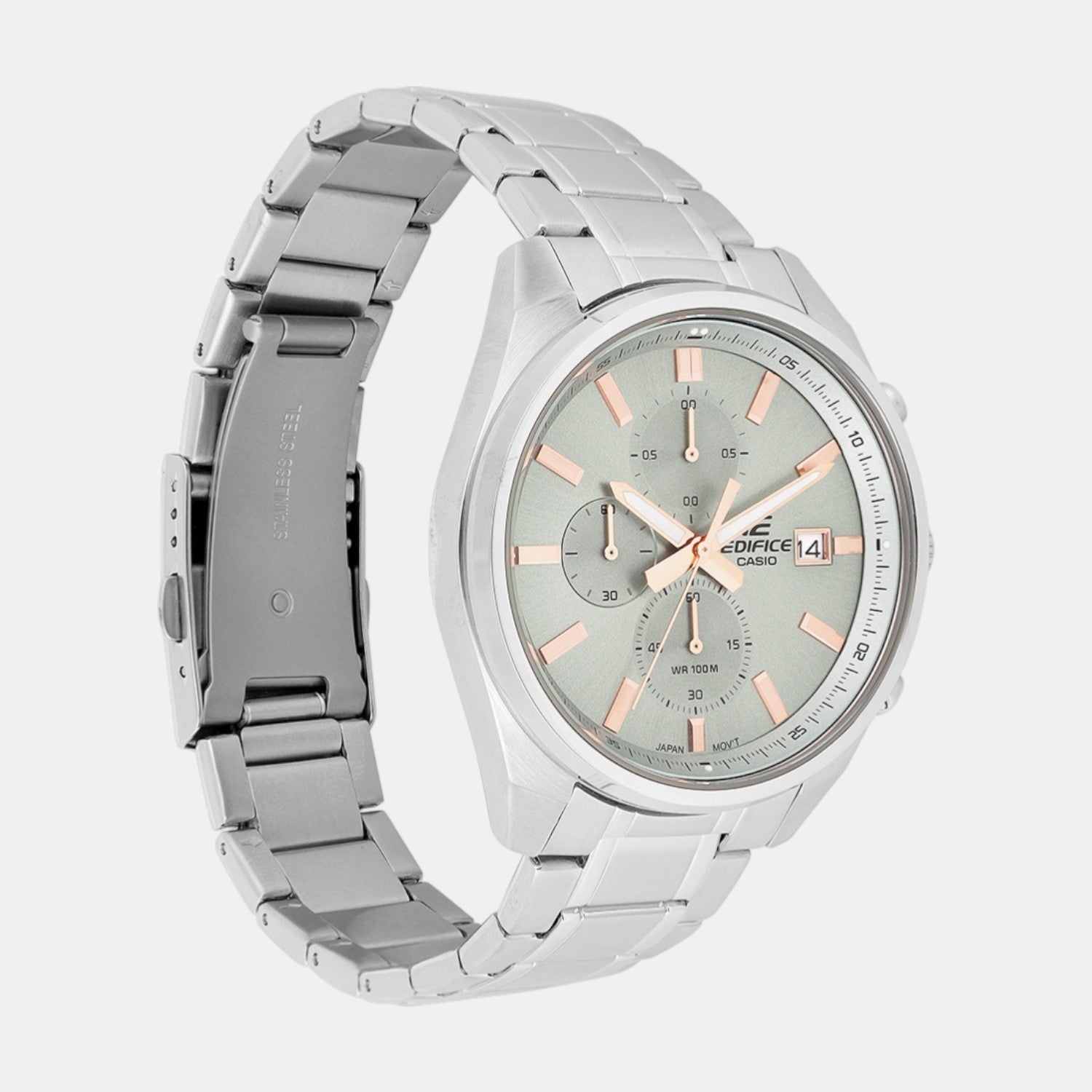 Edifice Men Quartz Green Dial Analog Stainless Steel Watch ED663