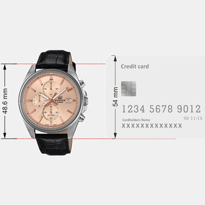 Edifice Men Quartz Peach Dial Analog Stainless Steel Watch ED664