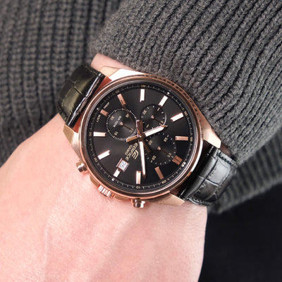 Casio Edifice Standard Chronograph Brown Dial Men 43.8mm ED665 EFV-610ECL-1A