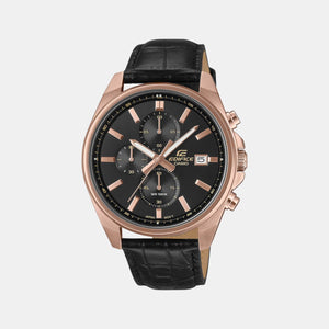 Edifice Men Quartz Black Dial Analog Stainless Steel Watch ED665