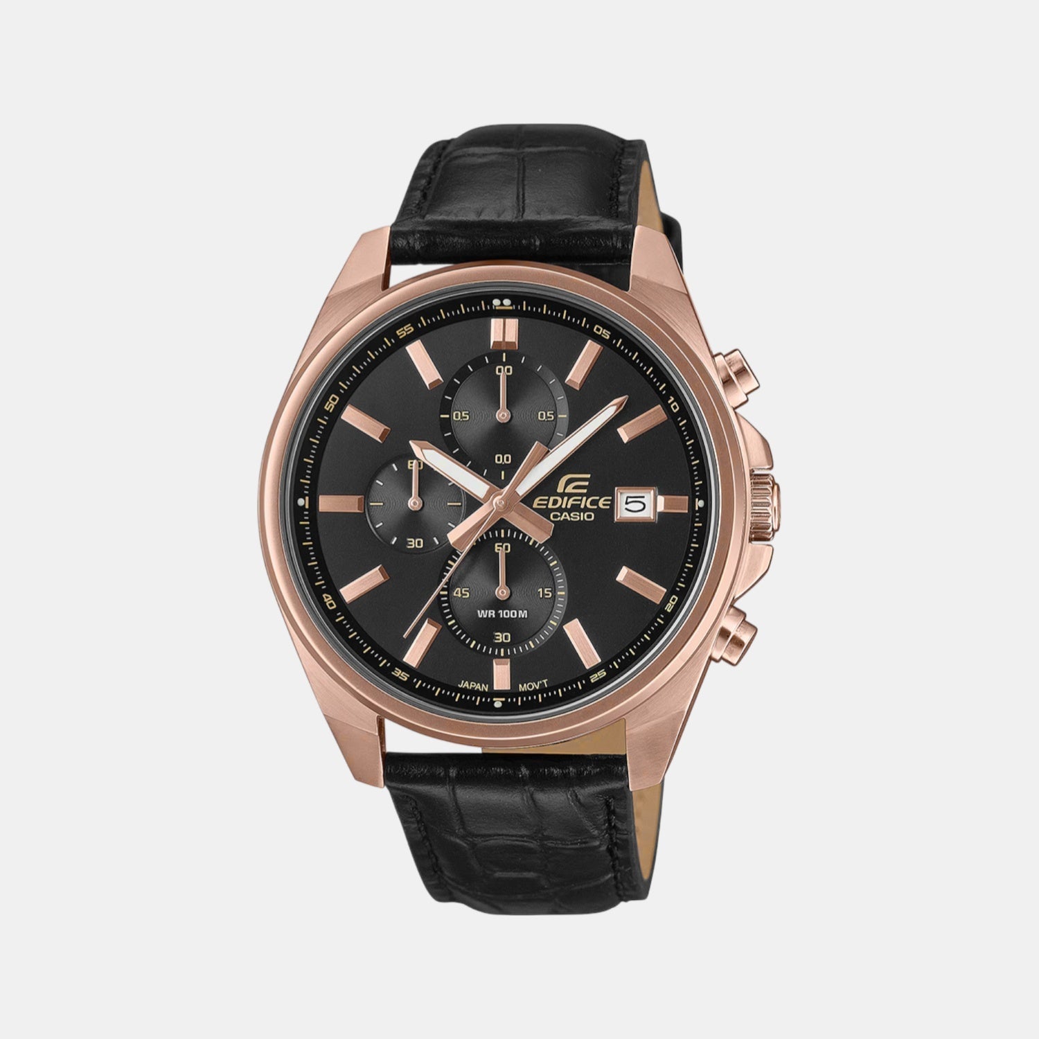 Edifice Men Quartz Black Dial Analog Stainless Steel Watch ED665