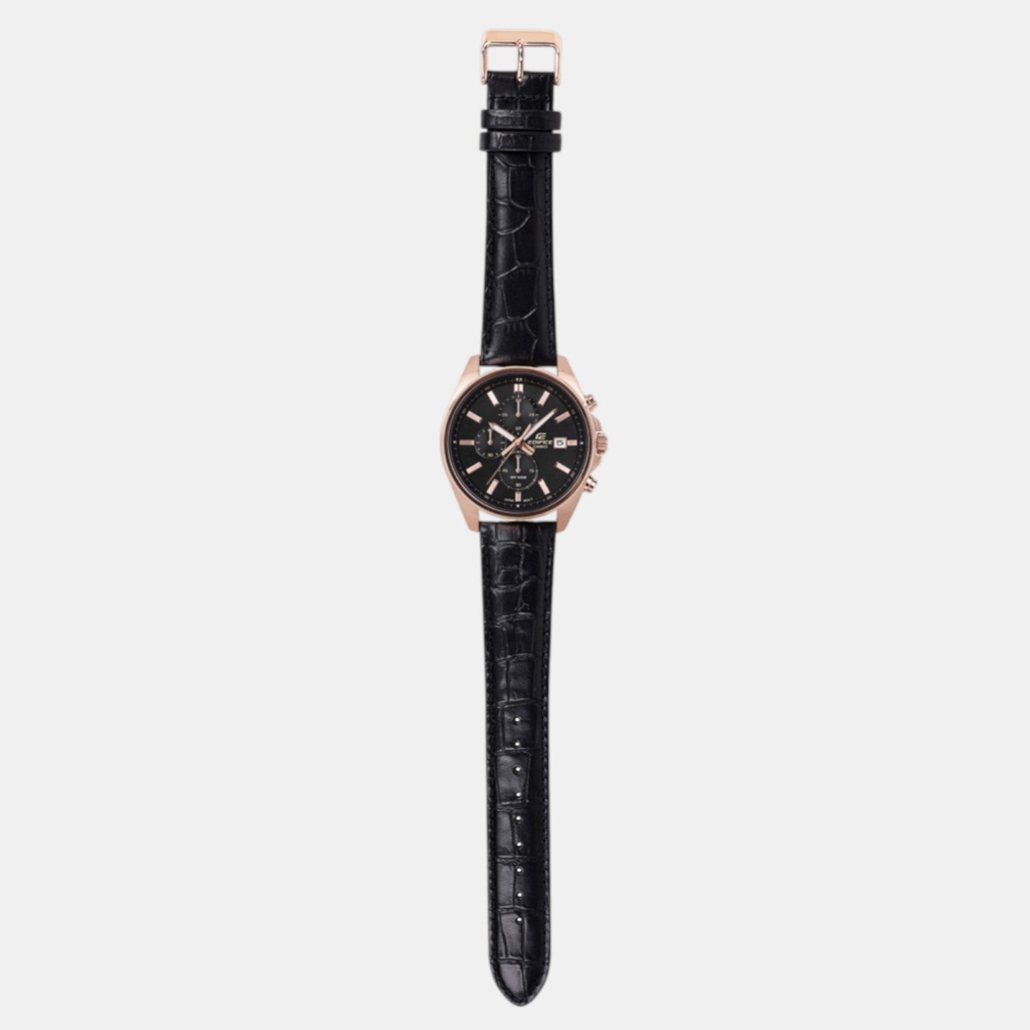 Edifice Men Quartz Black Dial Analog Stainless Steel Watch ED665