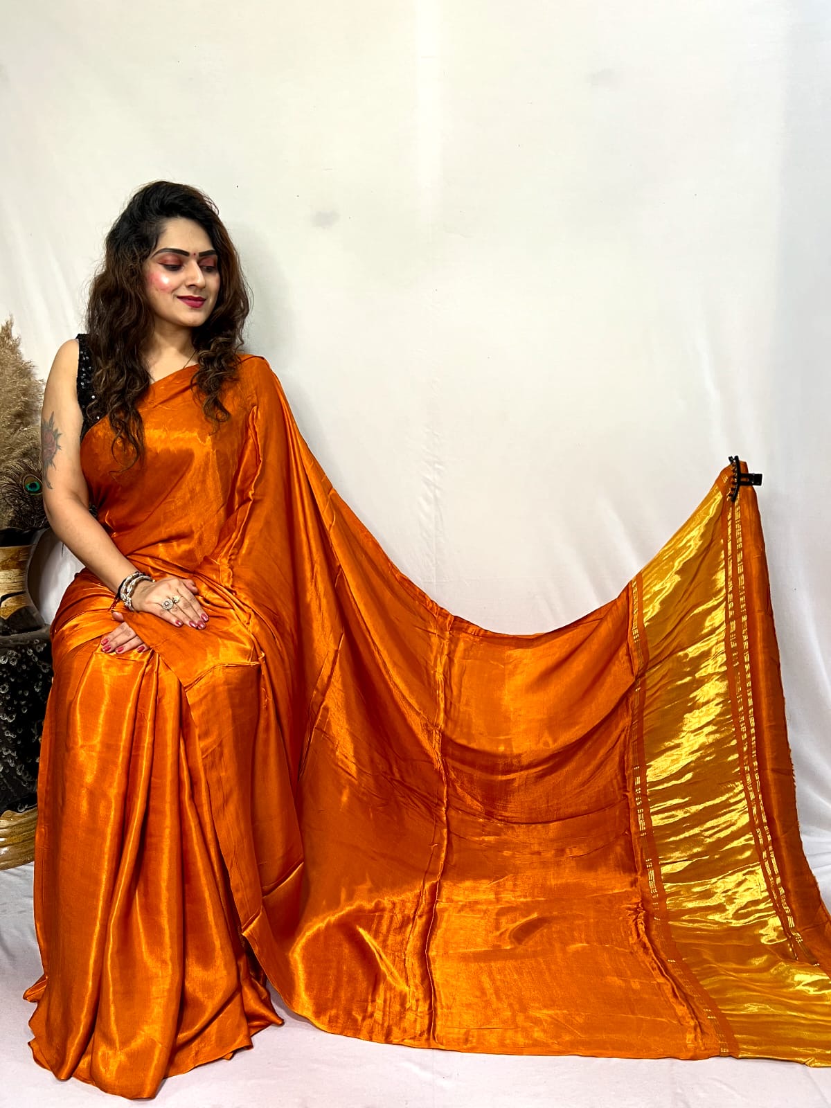 Modal Silk Lagdi Zari Pallu Saree