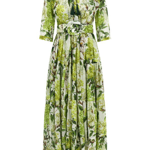 Samantha Sung Eden Long Dress In Cotton Muslin With All Print
