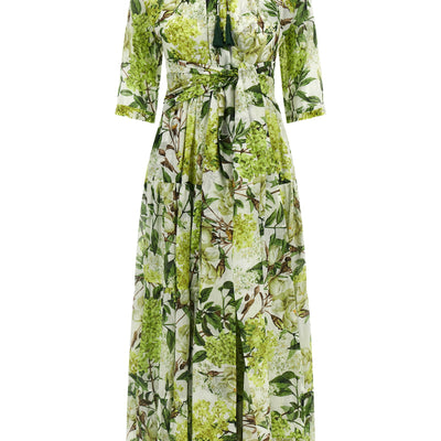 Samantha Sung Eden Long Dress In Cotton Muslin With All Print