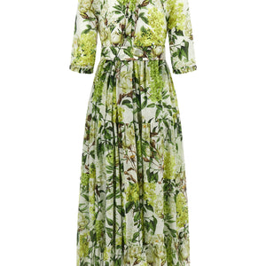 Samantha Sung Eden Long Dress In Cotton Muslin With All Print