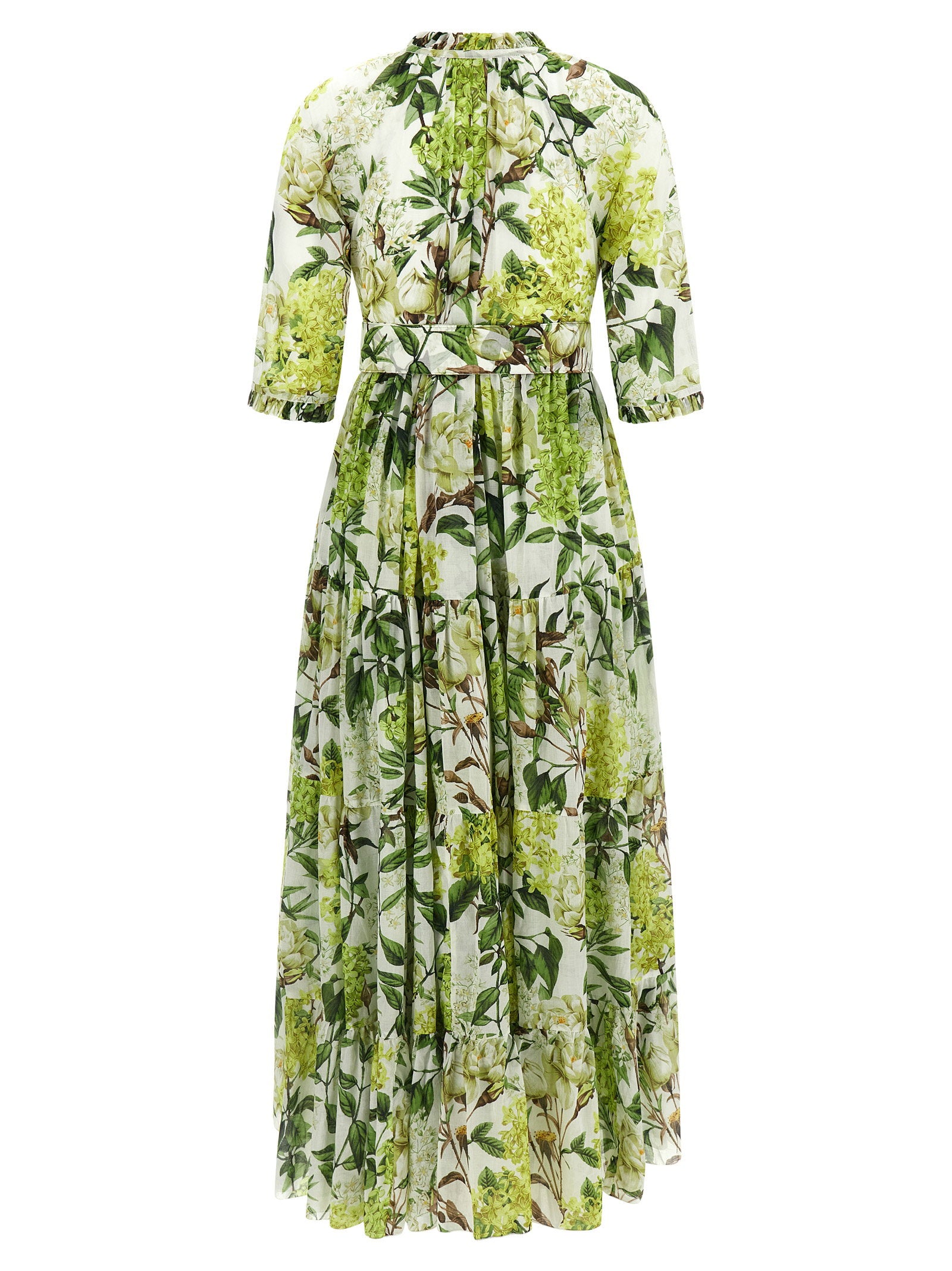 Samantha Sung Eden Long Dress In Cotton Muslin With All Print