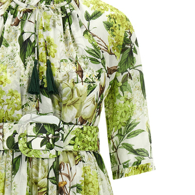 Samantha Sung Eden Long Dress In Cotton Muslin With All Print