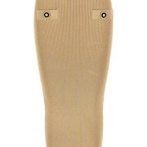 Balmain Ribbed Midi Skirt