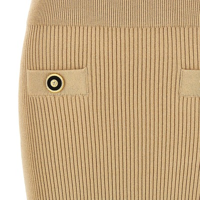 Balmain Ribbed Midi Skirt