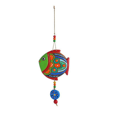 'The Fish Twins' Handmade & Handpainted Terracotta Decorative Wall Hangings (Set of 2)