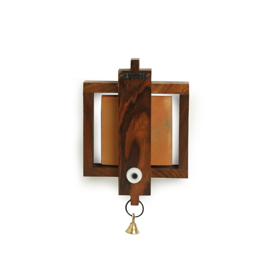 'Shades of a Leaf' Hand Painted Wall Hanging In Sheesham Wood & Terracotta (Set of 2)