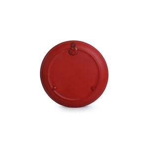 'The Warli Tales' Hand Painted Terracotta Wall Plates Wall Décor (8 inch, Set of 2, Red)