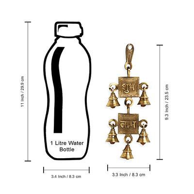 'Shubh Labh' Hand-Etched Wall Décor Hanging In Brass