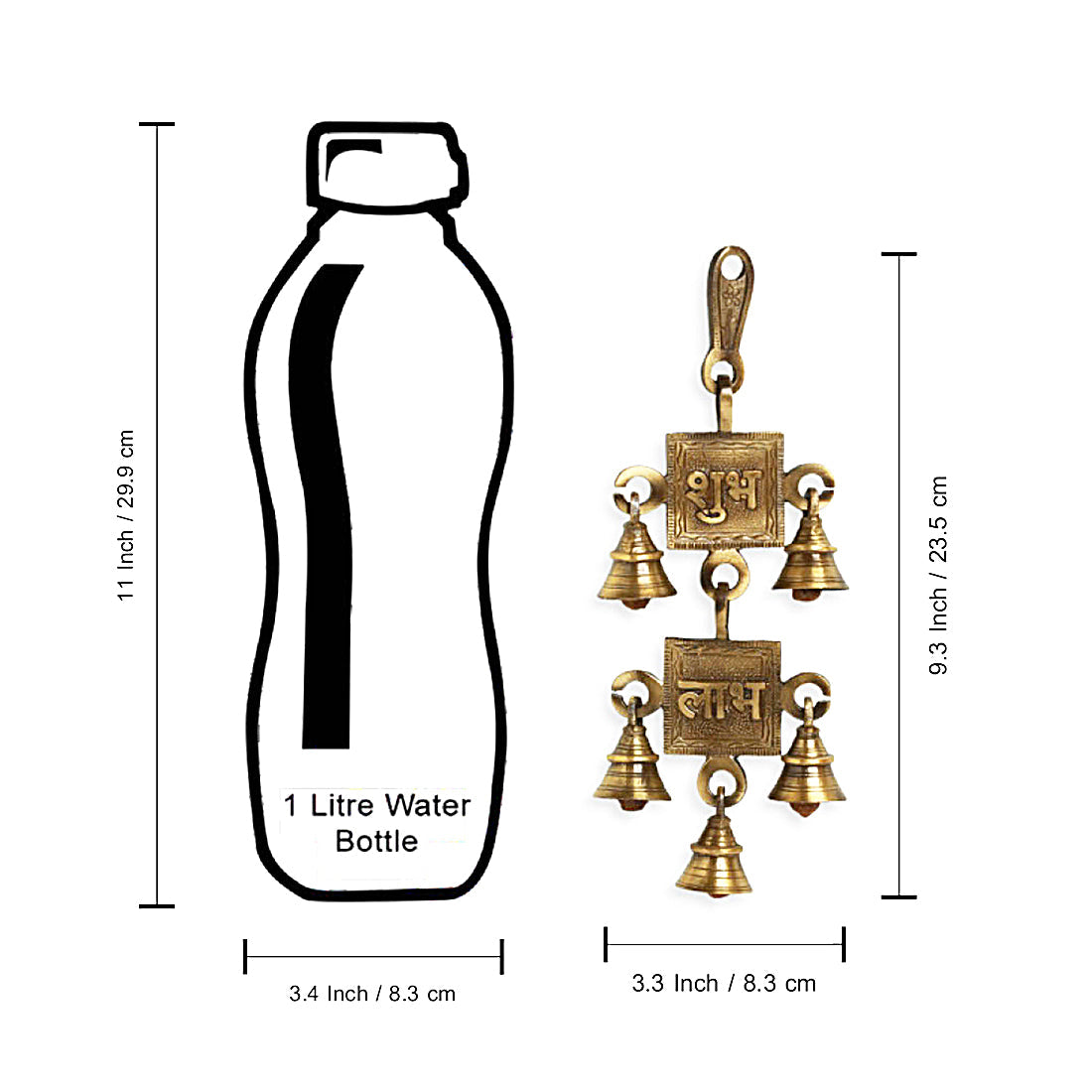 'Shubh Labh' Hand-Etched Wall Décor Hanging In Brass