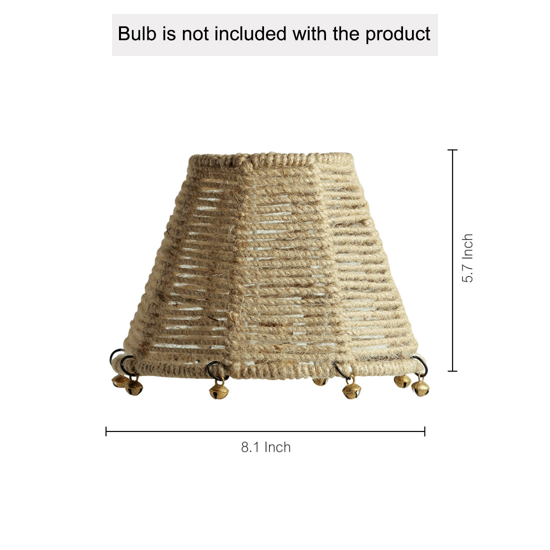 'The Jute-Shade Log' Madhubani Handpainted Table Lamp In Wood