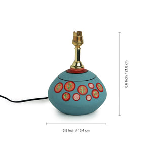 'Oasis In Light' Matki Shaped Handpainted Table Lamp In Terracotta (13 Inch)