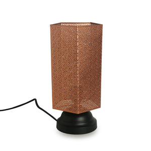 'Moroccan Shimmer' Hand Etched Iron Table Lamp (13 Inch)