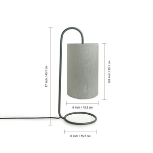 'White Coiled' Handcrafted Arched Table Lamp In Iron (17 Inch)