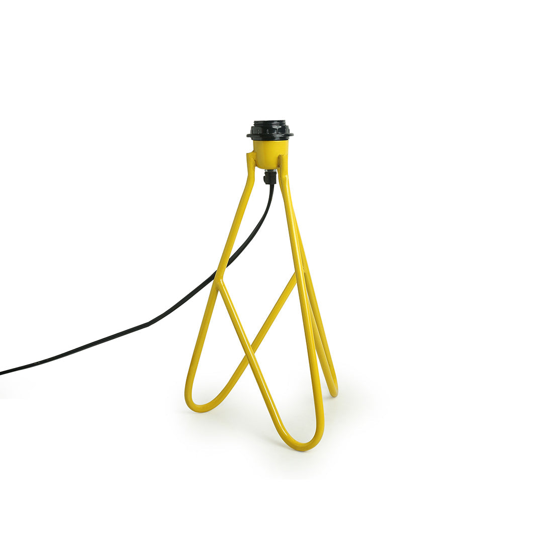 'Many Hued Triangles' Handcrafted Tripod Table Lamp In Iron (17 Inch)