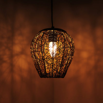 'Glamorous Mesh' Pendant Lamp In Iron (8 Inch, Matte Finish)