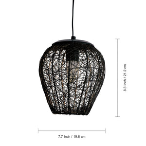 'Glamorous Mesh' Pendant Lamp In Iron (8 Inch, Matte Finish)
