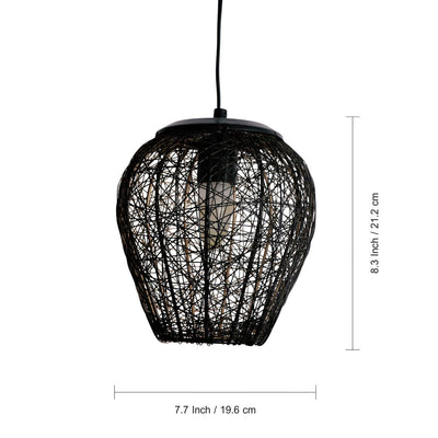 'Glamorous Mesh' Pendant Lamp In Iron (8 Inch, Matte Finish)