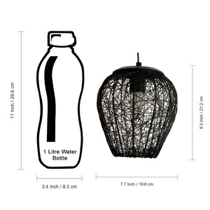 'Glamorous Mesh' Pendant Lamp In Iron (8 Inch, Matte Finish)