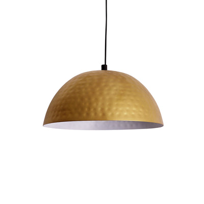 'Heavenly Shadow' Hand-Hammered Pendant Lamp In Iron (5 Inch, Matte Finish)