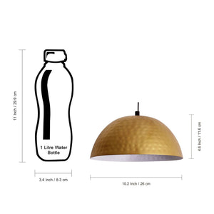 'Heavenly Shadow' Hand-Hammered Pendant Lamp In Iron (5 Inch, Matte Finish)