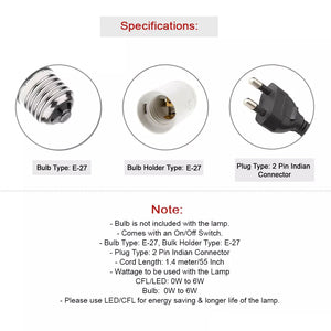 'Paisley Prints' Handcrafted Round Table Lamp In Mango Wood (14 Inch)