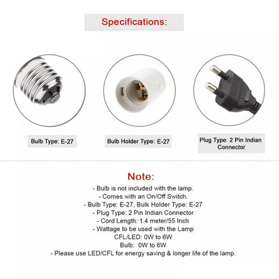 'Paisley Prints' Handcrafted Round Table Lamp In Mango Wood (14 Inch)