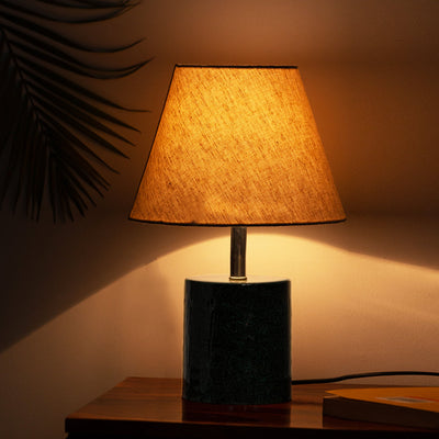 'Forest Trek' Handcrafted Table Lamp In Iron (16 Inch, Bottle Green)