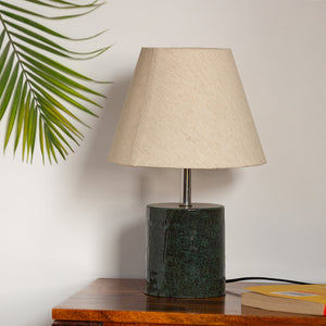 'Forest Trek' Handcrafted Table Lamp In Iron (16 Inch, Bottle Green)