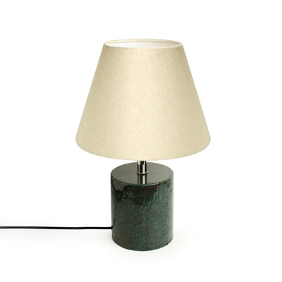 'Forest Trek' Handcrafted Table Lamp In Iron (16 Inch, Bottle Green)